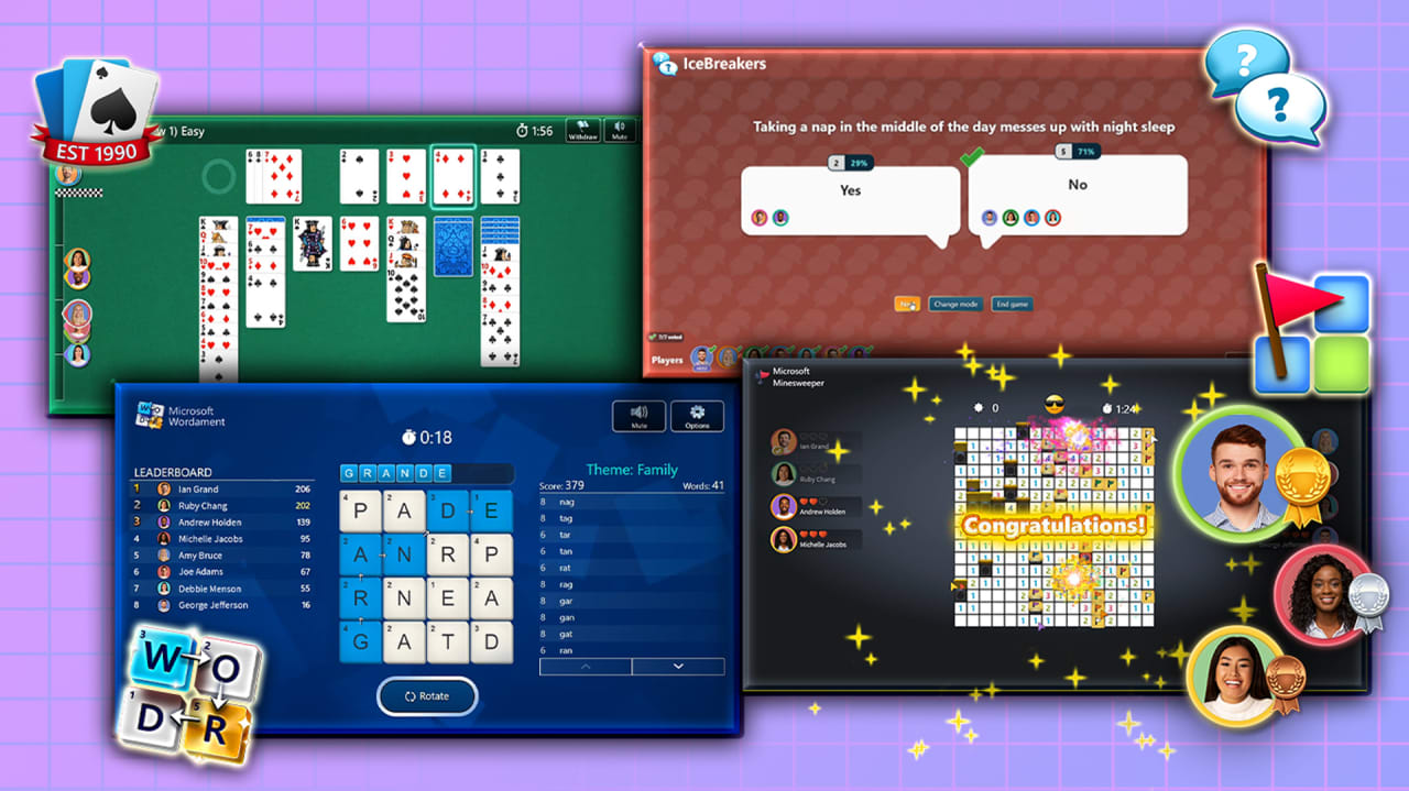 Microsoft is rolling out multiplayer Solitaire and Minesweeper for Tea