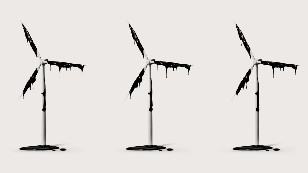 Premium Photo | A drawing of a child standing in a field with windmills and  houses generative ai