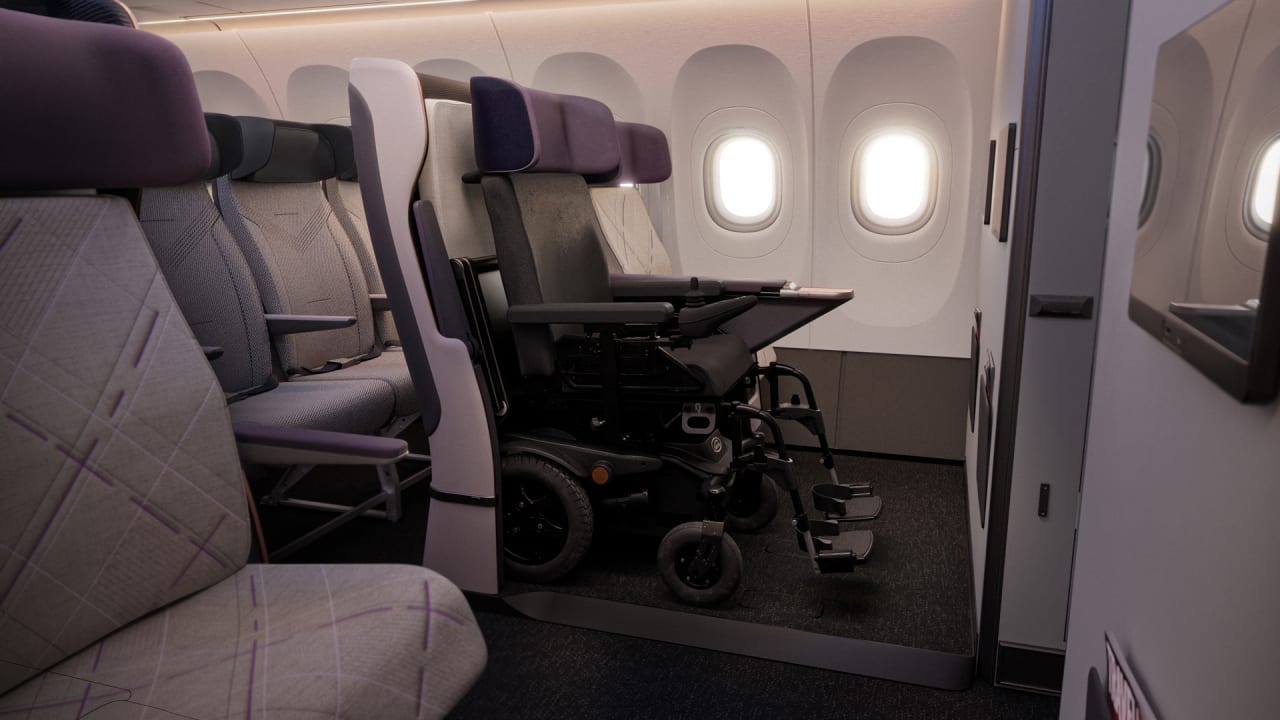 Unbelievably excited' - wheelchair users react to new Delta airplane seat  design