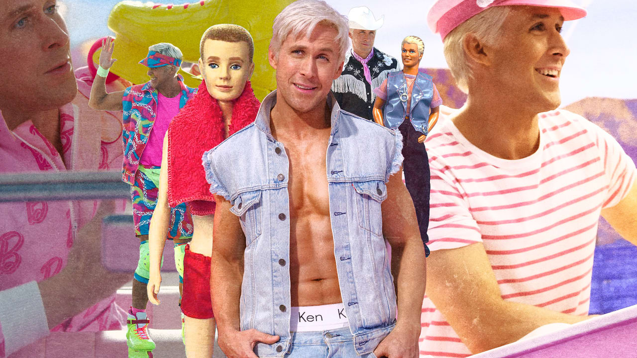 Barbie Movie 2023 Ken Denim Matching Set Doll Outfit Underwear White Logo  Briefs 