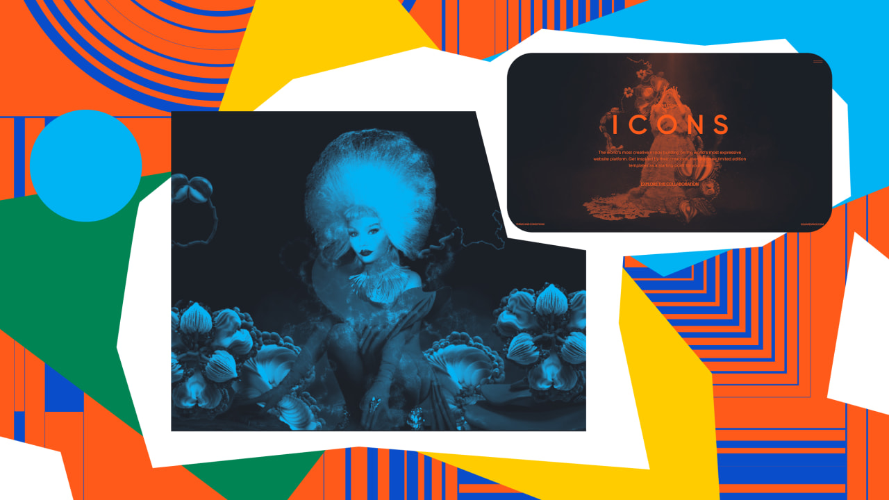 Björk partnered with Squarespace to design a website template that any
