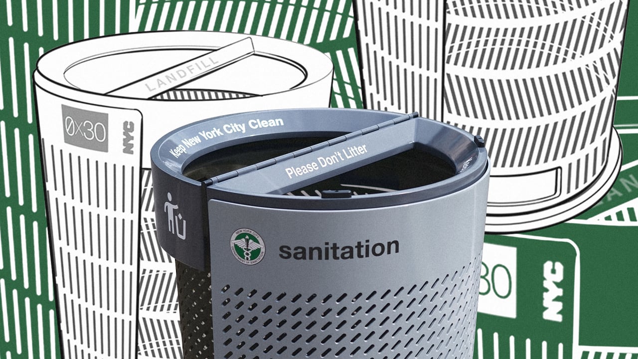 NYC's old green trash cans are getting a ratproof makeover