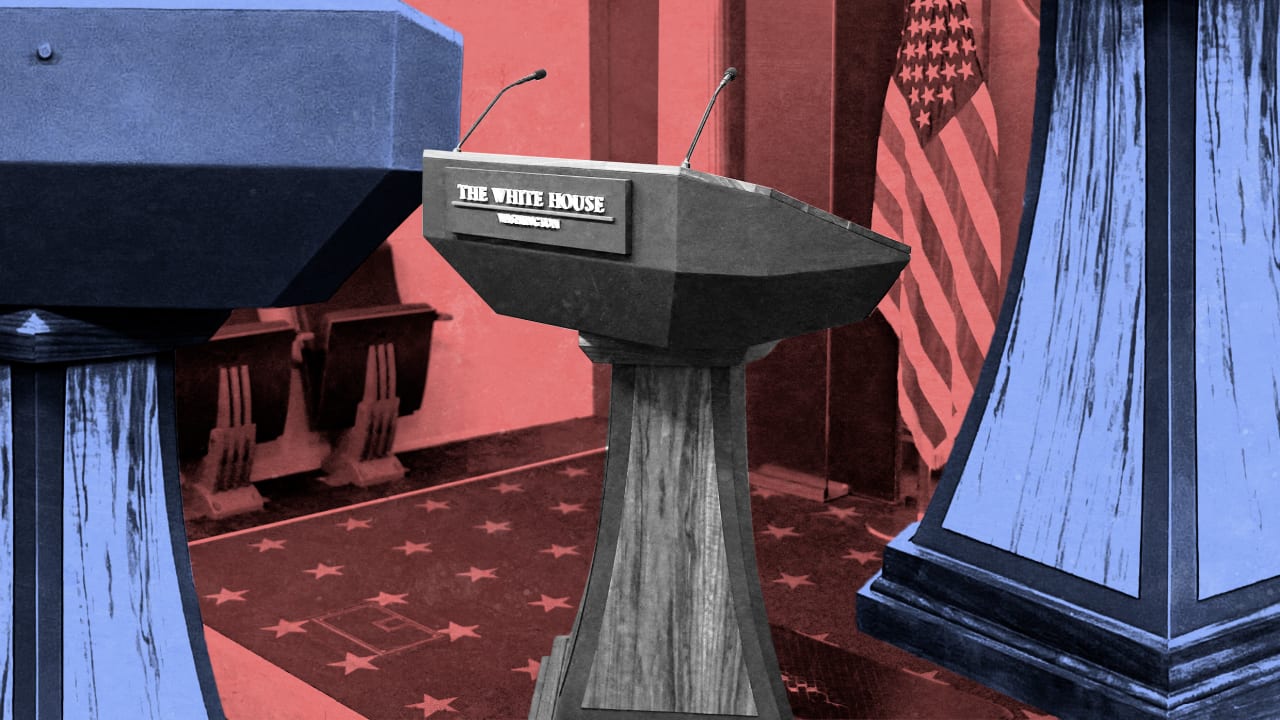 Why Biden’s new podium is the perfect metaphor for his presidency
