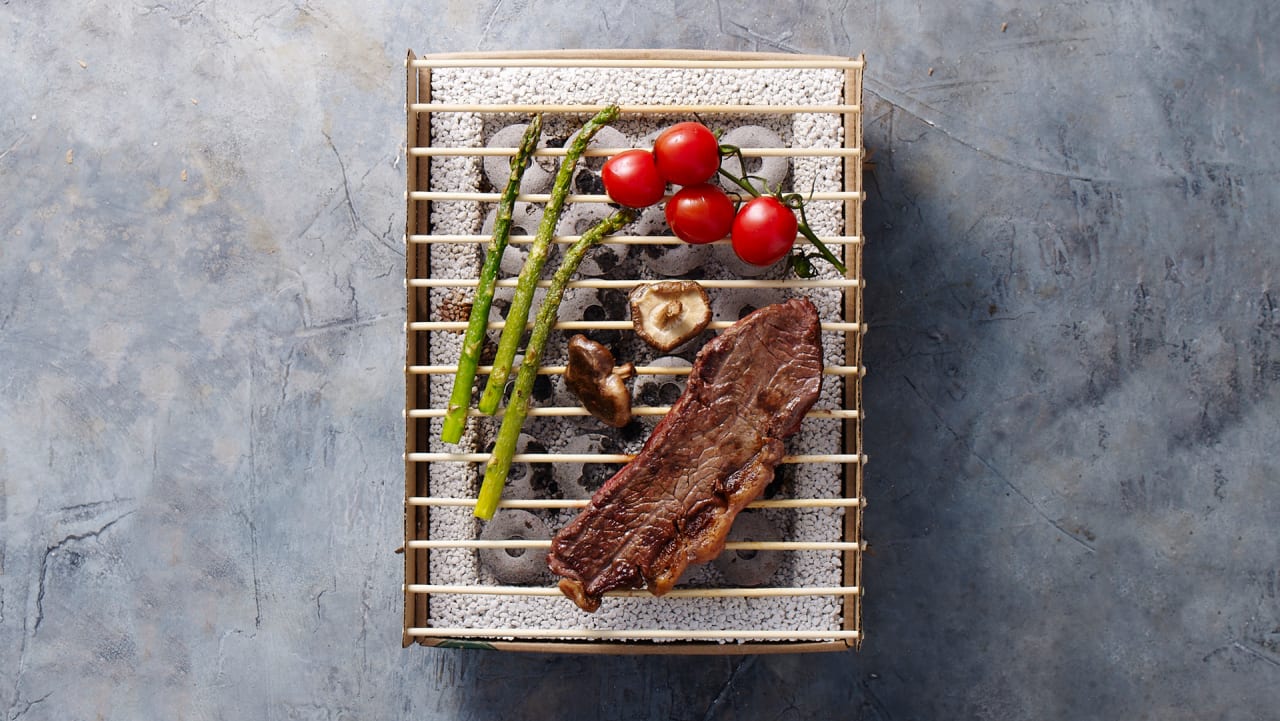 Use This Cardboard and Bamboo Grill, Then Throw It Away