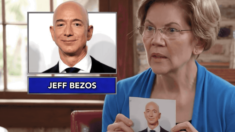 Elizabeth Warren Stephen Colbert Play Name That Billionaire