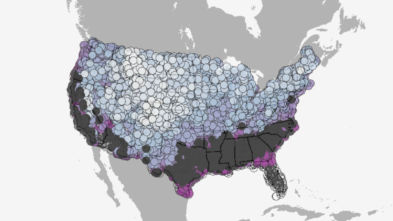 Is it snowing earlier than usual? This weather map will tell you how annoyed you should be