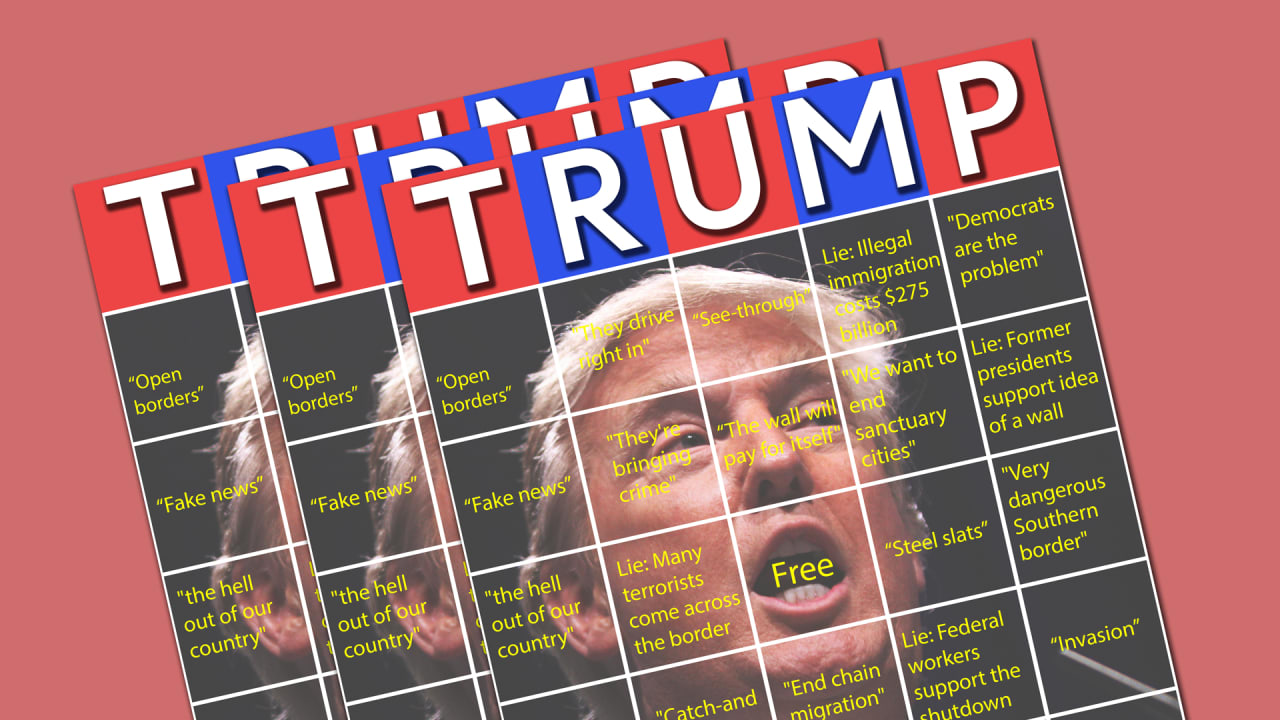 To keep track of Trump&#8217;s lies, play Border Wall Bingo