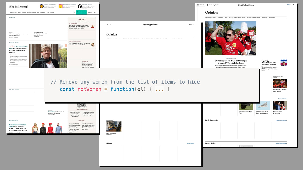 Filter out male privilege, and the web can be a ghost town