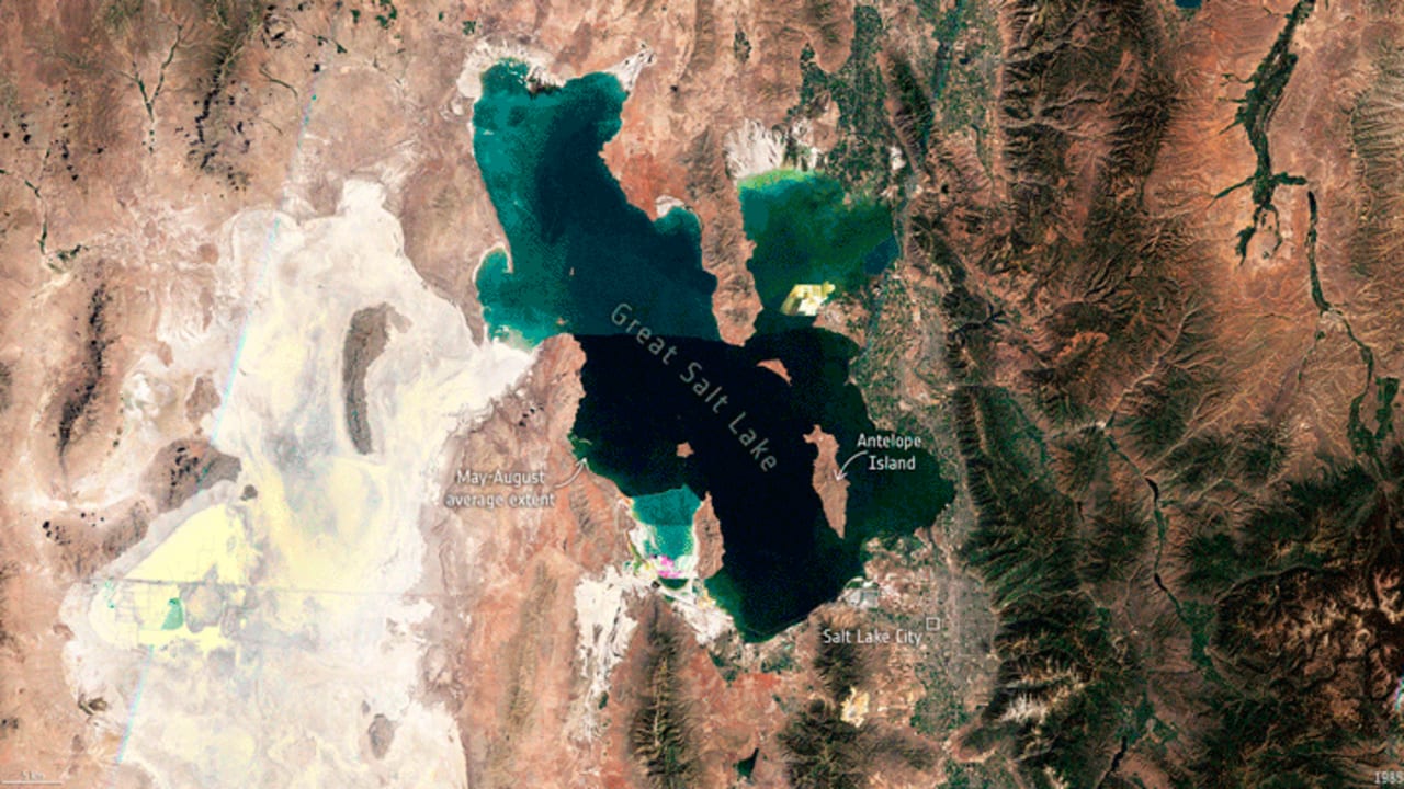 Satellite photos show the Western megadrought from space