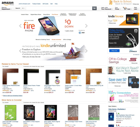  Amazon  Is Experimenting With A New Homepage Design 