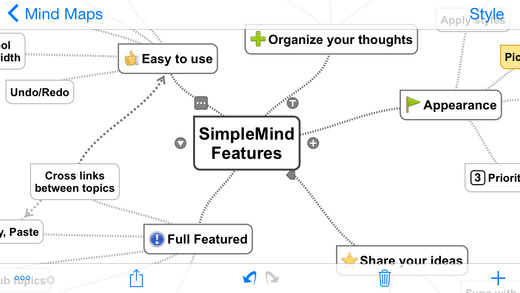 simplemind add notes