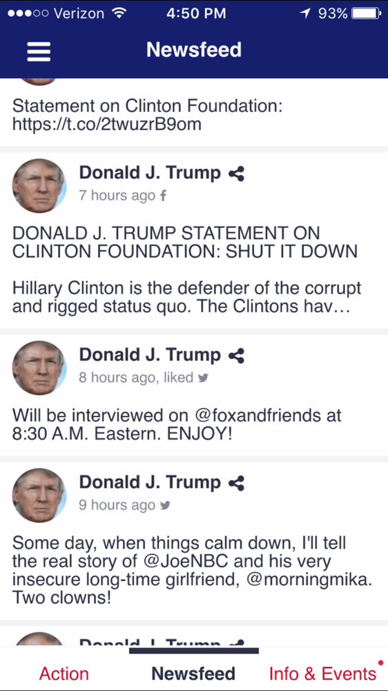 Donald Trump Has An App, And It’s A Rip-Off Of Hillary’s. Surprise!