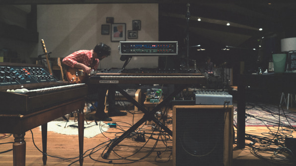Scott Hansen of Tycho in the studio.