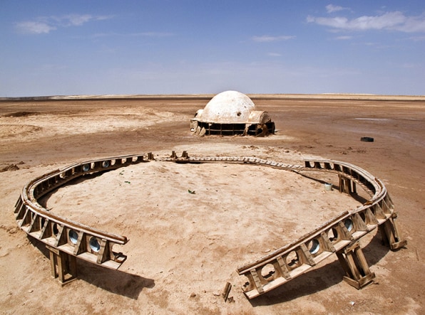 Night sky of Star Wars' Tatooine, in Tunisia