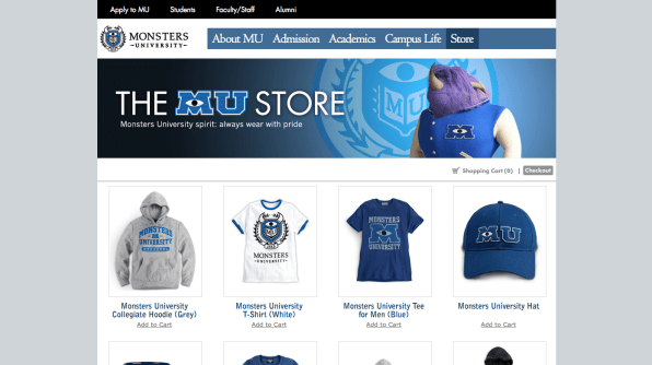 Monsters University, Official Website