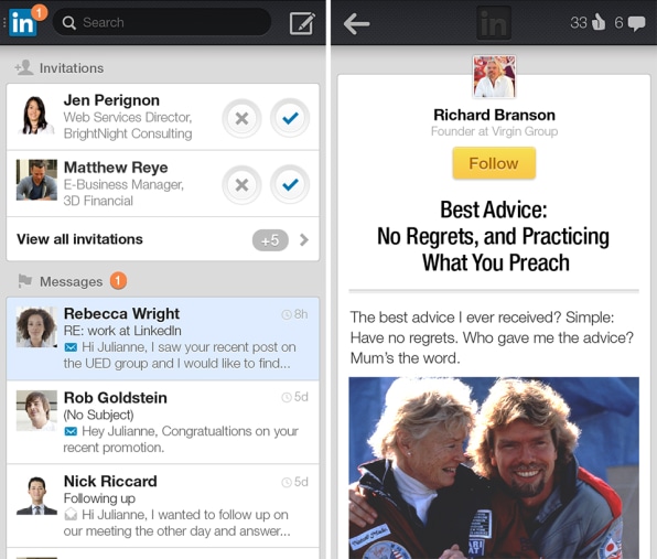 With New App, LinkedIn Makes First Foray Into Advertising On Smartphon