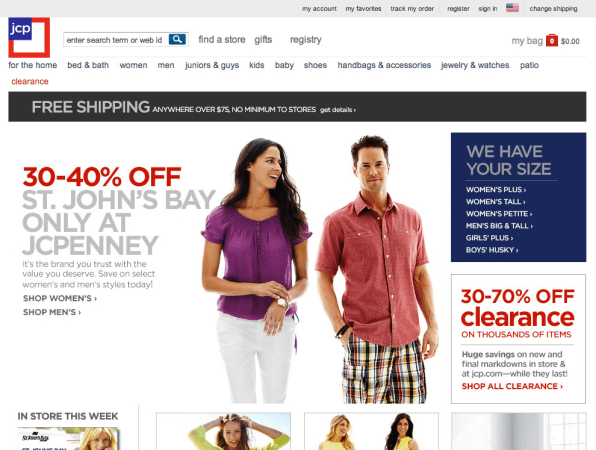 JCPenney Email Newsletters