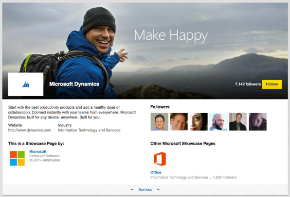 what is a showcase page on linkedin
