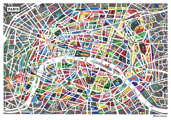 An Awesome Neon Map Of Paris