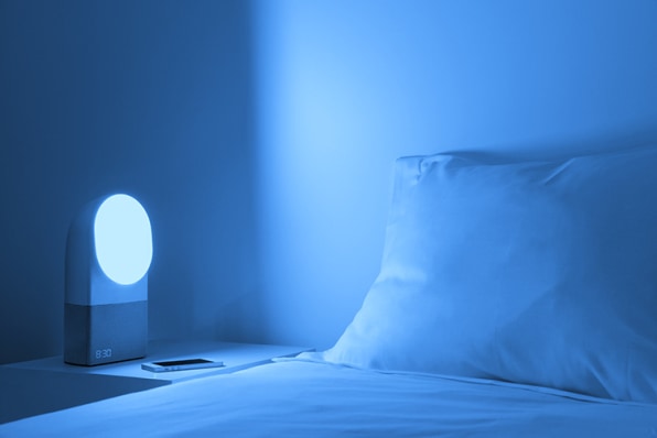 blue light alarm clock