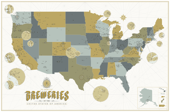 Breweries Of The United States Map A Mega Map Of 2,500 Breweries Across The U.S.