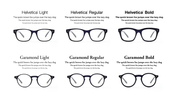 Eyeglass font store