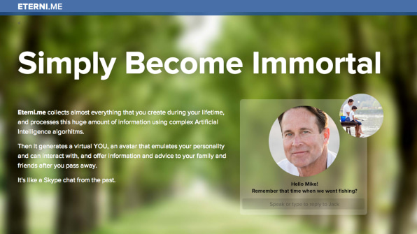 Eterni.me Wants To Let You Skype Your Family After You're Dead