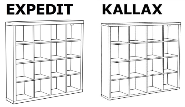 Expedit Ikea diventa Kallax