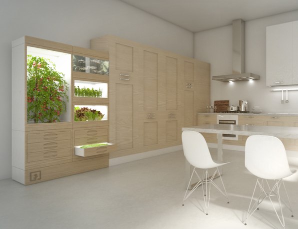 Grow Salad In Your Kitchen Inside This Sleek Sensor Driven Cabinet
