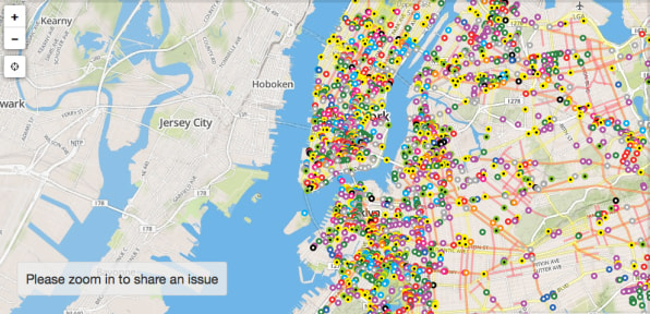 A Live, Crowdsourced Map Of New York Bike Safety Issues