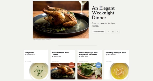 nyt recipe login