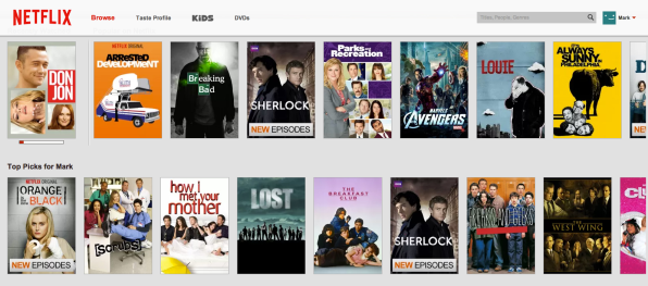 Net flix deals new look