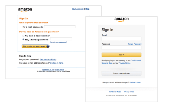 Amazon Updates Their Login Screen For The First Time In A Decade