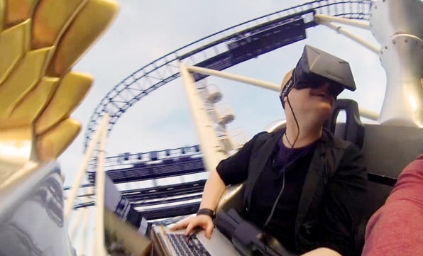 Wheeee What It s Like To Wear A Virtual Reality Headset On A Roller C