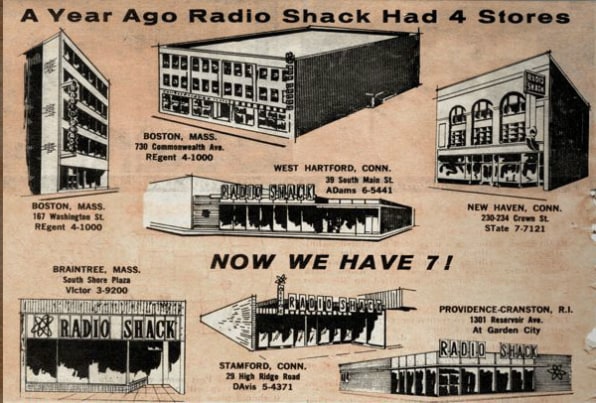 radio shack stock history