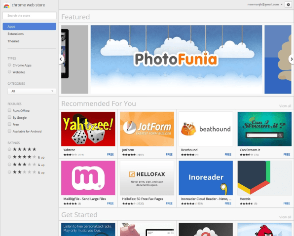 web chrome store