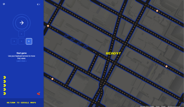 Google Maps Is Now A Giant Game Of Secret Pac-Man