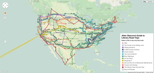 The Ultimate Map Of Literature's Great American Road Trips