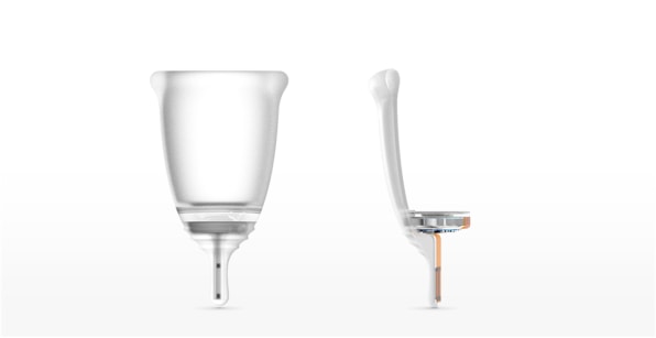 Emm is a smart menstrual cup that tracks periods automatically