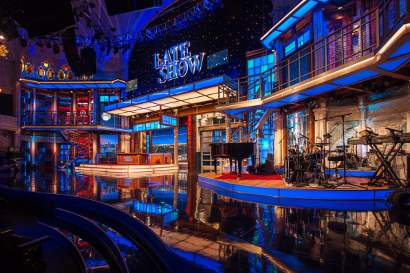 The Story Behind The Slick Set Design For “The Late Show With Stephen