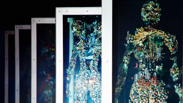 Dustin Yellin's stupendous, life-sized glass-pane humanoids made from  NatGeo clippings - Boing Boing