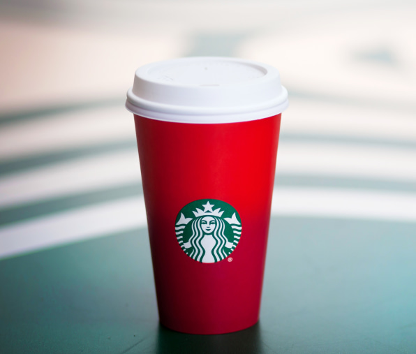 Celebrating 25 years of Starbucks (mostly) red holiday cups