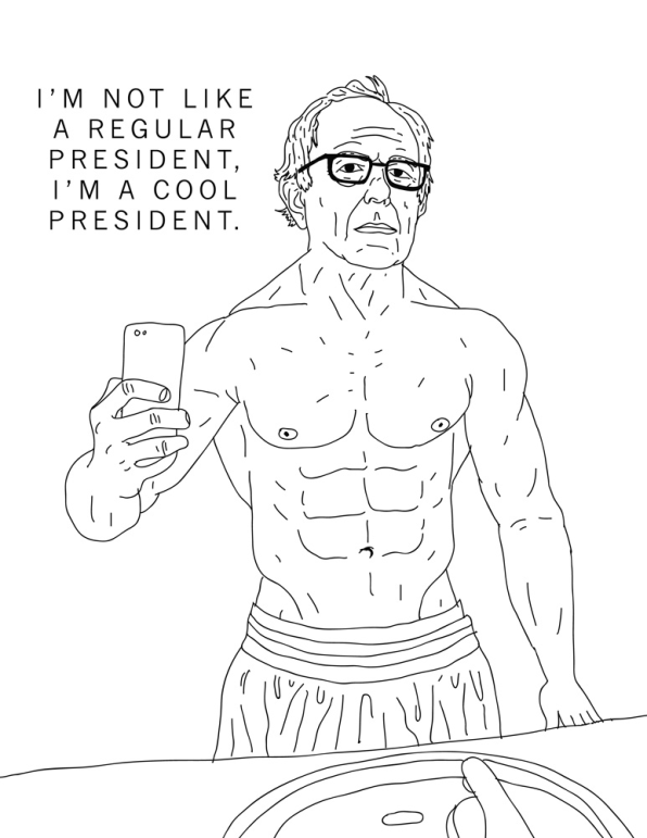 Artistic Hair Pull Porn - This Coloring Book Features A Shirtless, Ripped Bernie Sanders