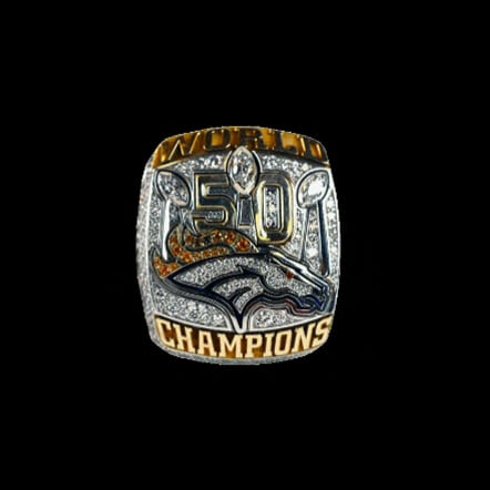 broncos championship rings
