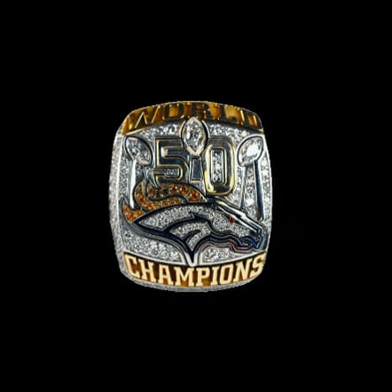 Denver Broncos Super Bowl 50 Championship ring