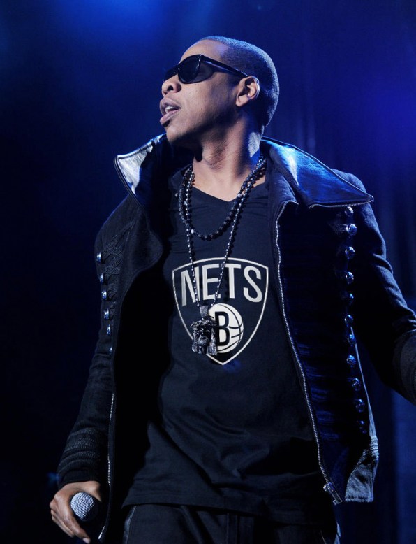 Jay-Z Sports Brooklyn Nets Jersey On Stage – SportsLogos.Net News