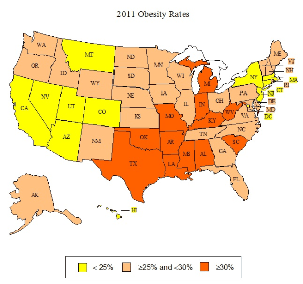 Mapping The U.S. Obesity Crisis