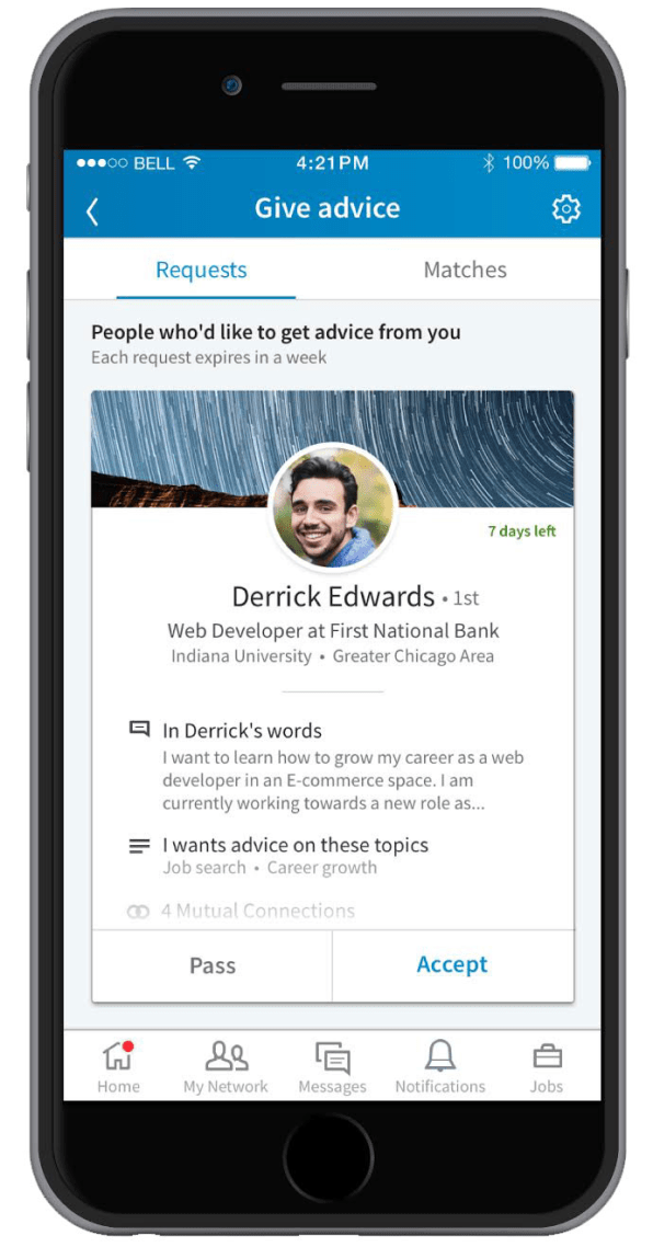 LinkedIn Is Testing A New That Matches You With A Mentor