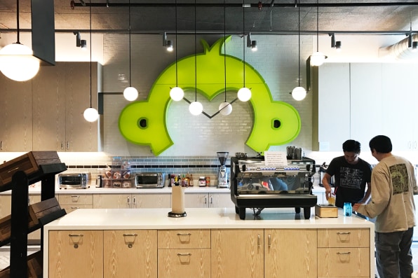 Surveymonkey S Future Is Focused On One Word Curiosity - a surveymonkey kitchen decorated with goldie signage from the company s!    previous headquarters photo harry mccracken for fast company