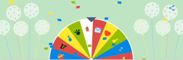 google doodle happy birthday spinner